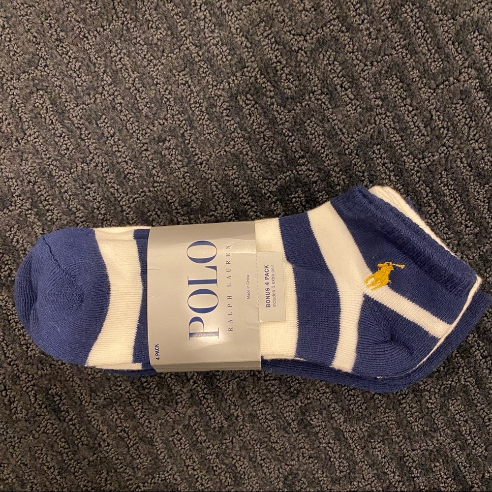 Polo by Ralph Lauren 4 pair sport socks. Brand new!